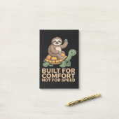 Funny Sloth Riding Turtle ポストイット (デスク上)