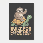 Funny Sloth Riding Turtle ポストイット (正面)