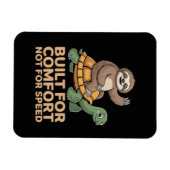 Funny Sloth Riding Turtle マグネット (横)
