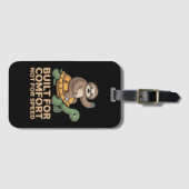 Funny Sloth Riding Turtle ラゲッジタグ (正面横)