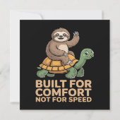 Funny Sloth Riding Turtle 招待状 (裏面)