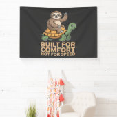 Funny Sloth Riding Turtle 横断幕 (インサイチュ)