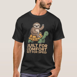 Funny Sloth Riding Turtle Tシャツ