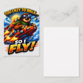 Funny Sloth Rocket Meme, Too Lazy to Walk So I Fly ノートカード (正面/裏面)