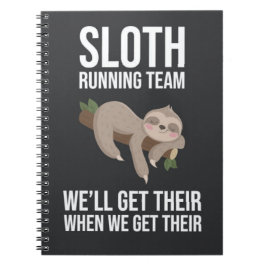 Funny Sloth Running Team Gifts Slow Runners ノートブック
