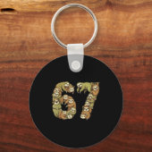 Funny Sloth Tribal 6 7 Meme Six Seven Love  キーホルダー (正面)