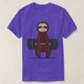 Funny Sloth Workout Gym Tシャツ (デザイン正面)