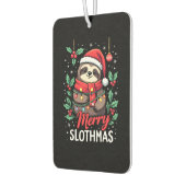 Funny Sloth Xmas Lights Merry Slothmas Sloth Chris カーエアーフレッシュナー (左)