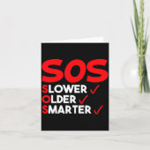 Funny Slower Older Smarter Quote For Men Women  カード (正面)