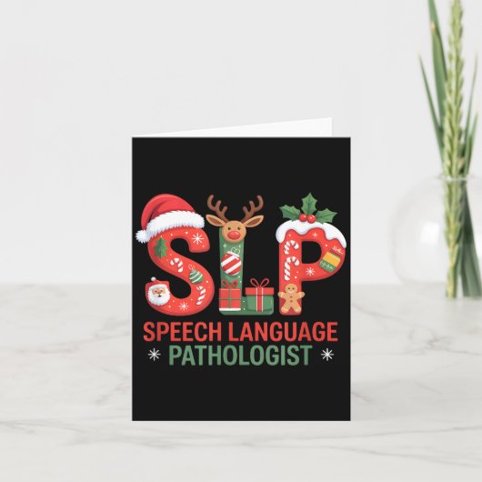 Funny Slp Christmas Speech Language Pathologist Ho カード (正面)