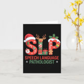 Funny Slp Christmas Speech Language Pathologist Ho カード (黄色い花)