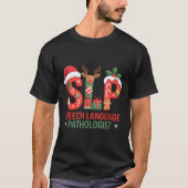 Funny Slp Christmas Speech Language Pathologist Ho Tシャツ (正面)