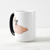 Funny Smart Cat with Glasses Mug - Cute Office Dec モーフィングマグカップ (正面左)