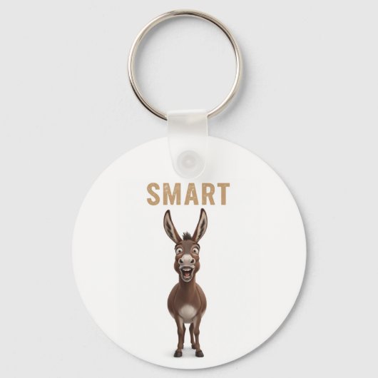 Funny Smart Donkey keychain キーホルダー (正面)
