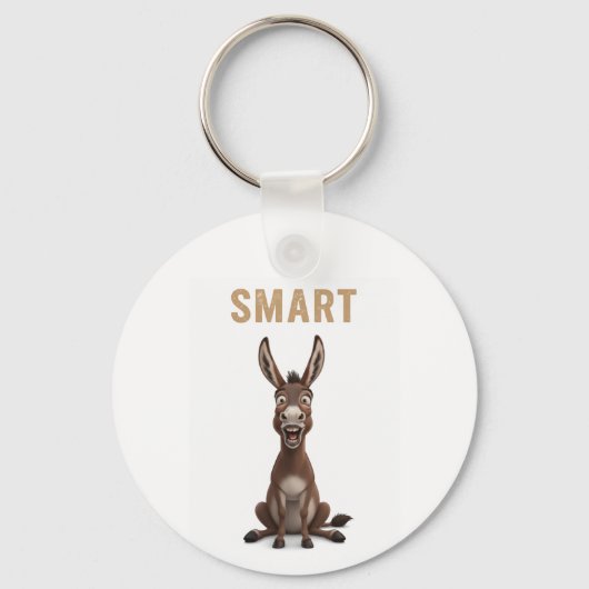 Funny Smart Donkey keychain キーホルダー (裏面)