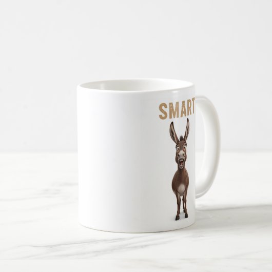 Funny Smart Donkey Mug コーヒーマグカップ (正面右)