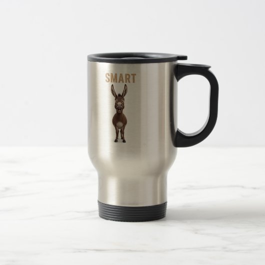 Funny Smart Donkey Mug トラベルマグ (右)