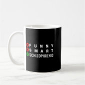 Funny Smart Schizophrenic Schizophrenia Awareness  コーヒーマグカップ (左)