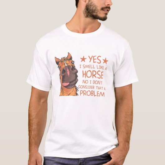 Funny Smell Like A Horse English Riding Dressage H Tシャツ (正面)
