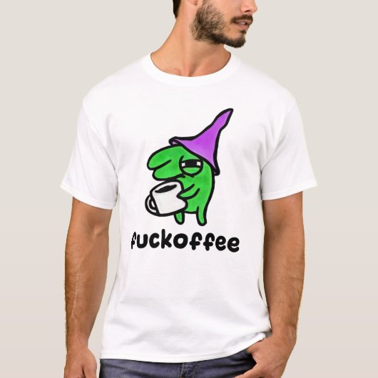 Funny Smiling Friends Glep Coffee Humor Meme Tシャツ (正面)