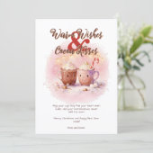 Funny Smiling Mugs of Hot Chocolate Christmas シーズンカード (スタンド正面)