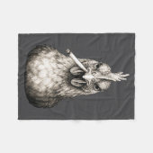 Funny Smoking Chicken Cigarette Gen Z Meme Farm An フリースブランケット (正面(横))