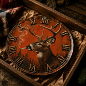 Funny Smoking Deer Rustic Hunting Cabin  ペーパープレート