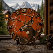 Funny Smoking Deer Rustic Hunting Cabin  ペーパープレート