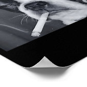 Funny Smoking Dog Meme Cigarette Gen Z Meme Dog Lo ポスター (角)