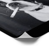 Funny Smoking Dog Meme Cigarette Gen Z Meme Dog Lo ポスター (角)