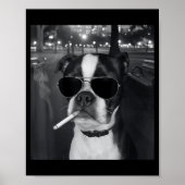 Funny Smoking Dog Meme Cigarette Gen Z Meme Dog Lo ポスター (正面)