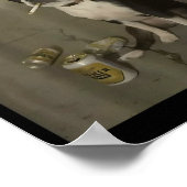 Funny Smoking Dog Meme Cigarette Gen Z Meme Dog Lo ポスター (角)