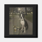 Funny Smoking Dog Meme Cigarette Gen Z Meme Dog Lo マグネット (正面)