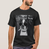 Funny Smoking Dog Meme Cigarette Gen Z Meme Dog Lo Tシャツ (正面)