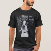 Funny Smoking Dog Meme Cigarette Gen Z Meme Dog Lo Tシャツ (正面)