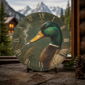 Funny Smoking Duck Hunter Cabin ペーパープレート