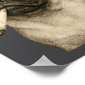 Funny Smoking Pug Dog Cigarette Gen Z Meme Graphic ポスター (角)