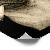 Funny Smoking Pug Dog Cigarette Gen Z Meme Graphic ポスター (角)