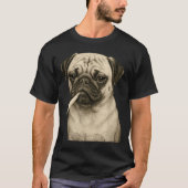Funny Smoking Pug Dog Cigarette Gen Z Meme Graphic Tシャツ (正面)