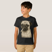 Funny Smoking Pug Dog Cigarette Gen Z Meme Graphic Tシャツ (正面フル)