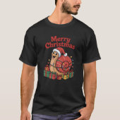 Funny Snail Santa Hat Animals Lovers Ugly Christma Tシャツ (正面)