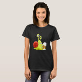 Funny Snail With Beer Garden Tシャツ (正面フル)