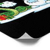 Funny Snake Snowman Christmas Tree Xmas Womens Men ポスター (角)