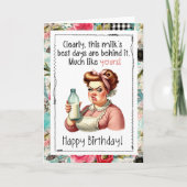 Funny Snarky Birthday Card Best Days Behind You カード (正面)