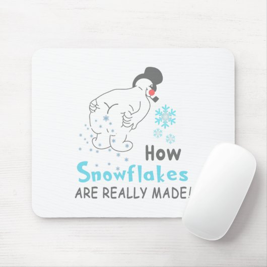 Funny Snow How Snowflakes Are Really Made  マウスパッド (マウス)