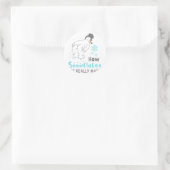 Funny Snow How Snowflakes Are Really Made  ラウンドシール (バッグ)