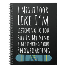 Funny Snowboarding Gifts For Him Snowboarder Humor ノートブック