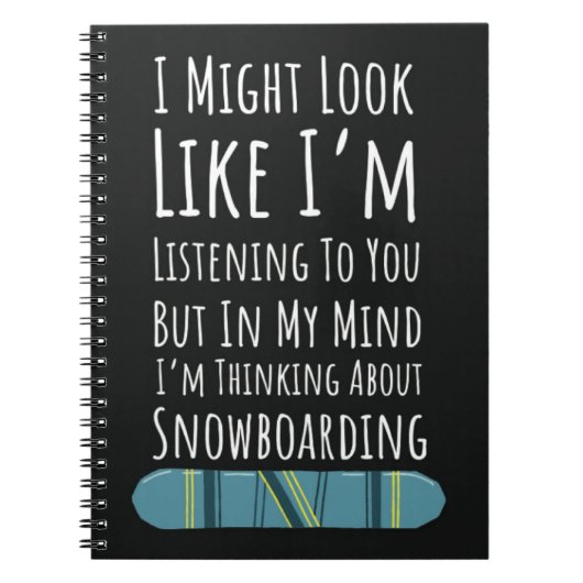 Funny Snowboarding Gifts For Him Snowboarder Humor ノートブック (正面)