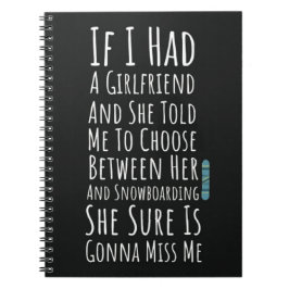 Funny Snowboarding Gifts Snowboarder Winter Sport ノートブック