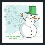 Funny Snowman Farts Snowflakes Cartoon ポスター<br><div class="desc">Funny Snowman Farts Snow. How Snowflakes Are Made Humor. Funny cartoon of a snowman farting snowflakes out of his butt. So now we know where snowflakes come from! Funny winter design.</div>